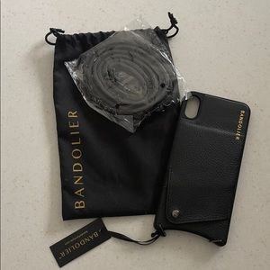 iPhone XS Max Bandolier Crossbody - Black/Pewter